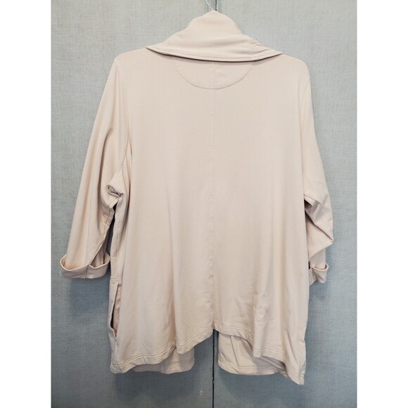 Lands' End Tan Open Front Knit Cardigan with Pockets Size 3X - Picture 5 of 7